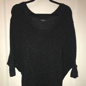 Black express 3/4 sleeve sweater